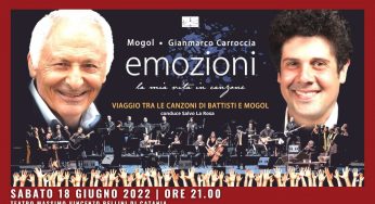 Sabato 18 giugno, per il concerto “Emozioni” con Mogol