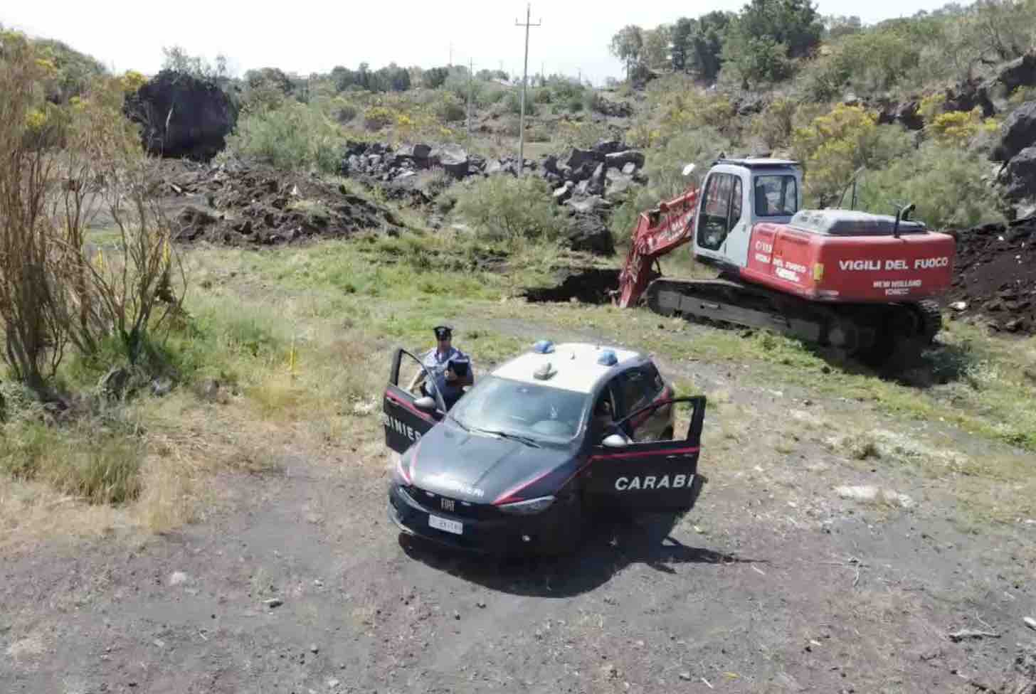 I Carabinieri del NIPAAF sequestrano discarica a Nicolosi