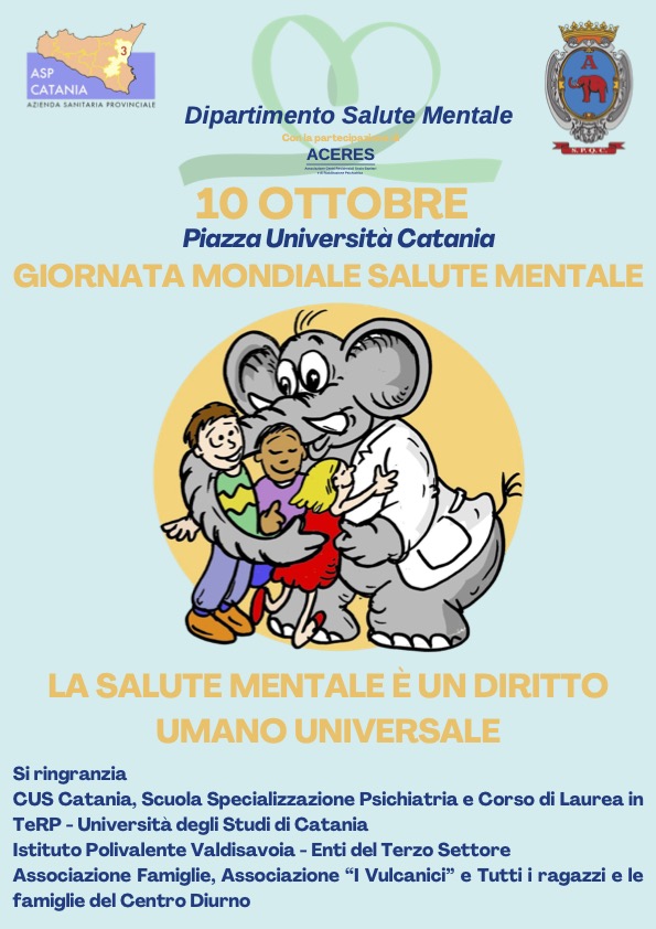 Si celebra domani, a Catania, la Giornata della Salute mentale