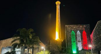 Ciminiere, illuminazione con i colori del calendario civico