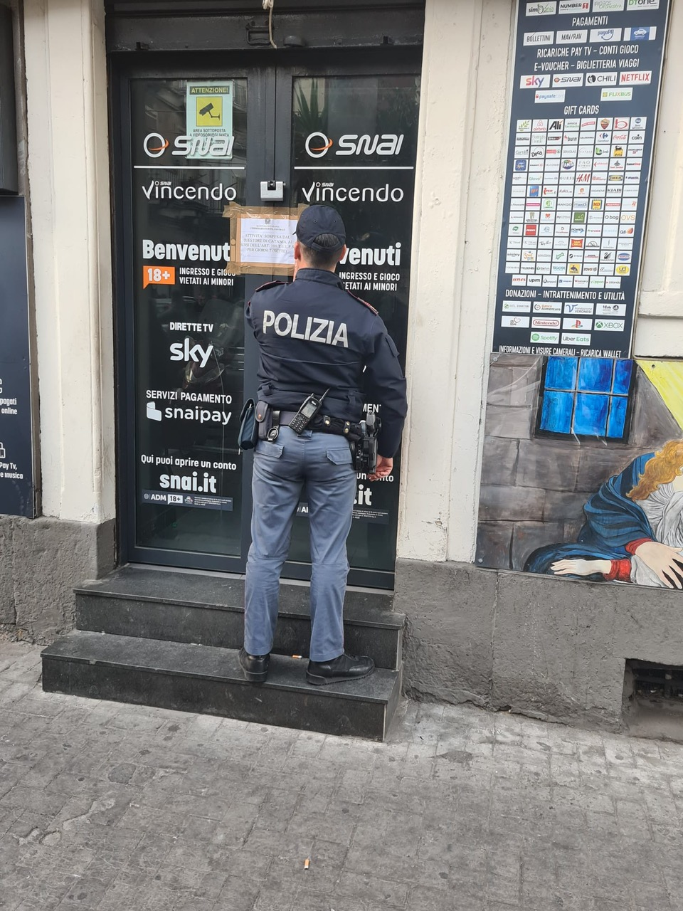 Il Questore sospende l’attività di un centro scommesse diventato ritrovo di pregiudicati