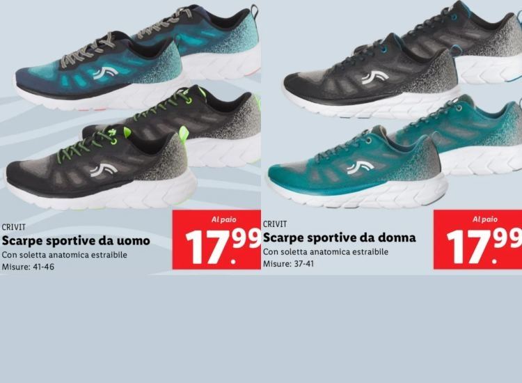 Le scarpe in offerta al Lidl