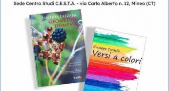 Versi, Colori, Geometrie”: il 22 agosto a Mineo presentazione di raccolte poetiche e mostra d’arte